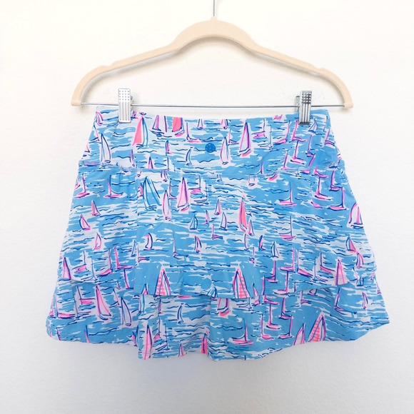 Lilly Pulitzer Womens Skort Size M Blue Luxletic Active Preppy Coastal Tennis - Picture 3 of 6